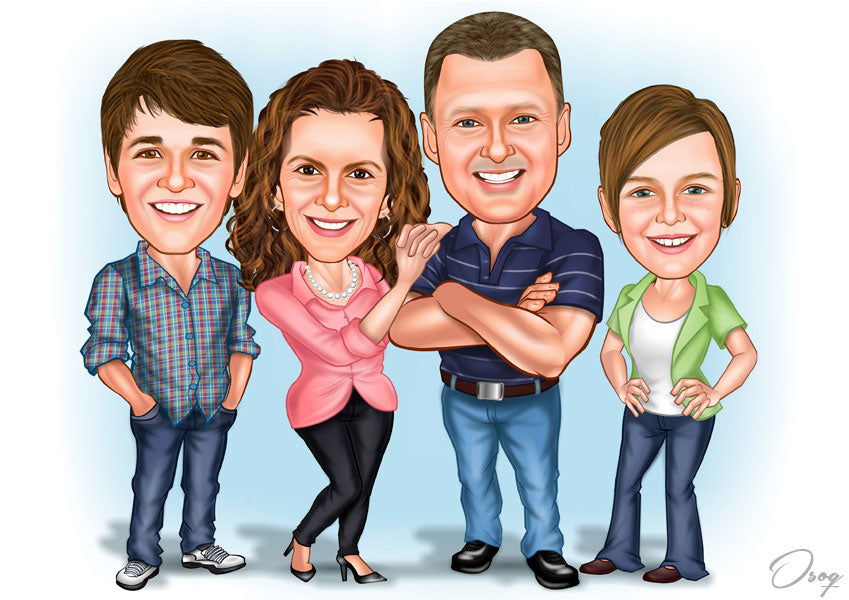 Family orders Caricature